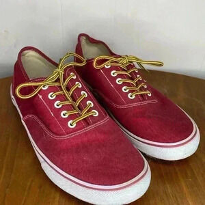 CREVO MEN SHOES CAPTAIN CV1253-600 RED CANVAS Size 12 US